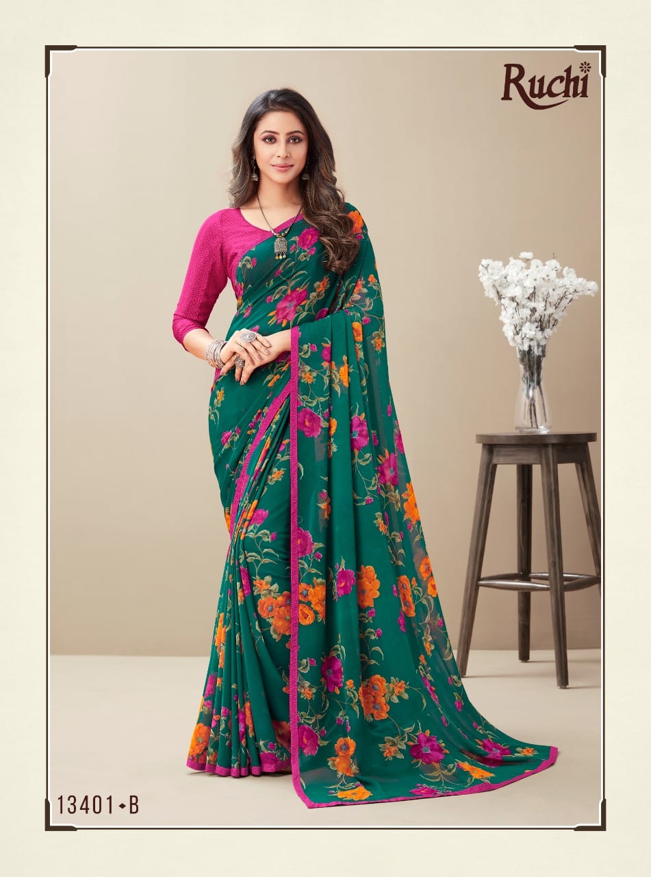 Ruchi Guldasta Nimaya 10th Edition Georgette Ethnic Wear Designer Saree Collection
